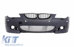 image-20-Prednji Branik sa središnjim bubrežastim Maske s dvostrukom prugom pogodan za BMW serije 5 E60 E61 LCI (2007-2010) M5 Dizjan PDC 18 mm