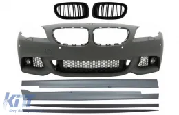 image-68-Prednji Branik sa središnjom Maske bubreg pogodan za BMW serije 5 F10 F11 Non LCI (07.2010-2013) i bočne pragove Sedan Touring M-Technik Dizjan
