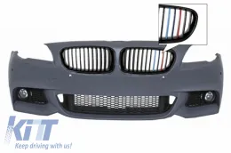 image-79-Prednji Branik sa svjetlima za maglu M-Technik Dizjan Centralne Maske M-Power 3 boje prikladne za BMW F10 F11 serije 5 2011+