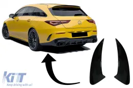 image-45-Preklopi stražnjeg branika Branik Bočne peraje prikladne za Mercedes CLA Shooting Brake X118 CLA Kupe C118 (2019-up) Piano crna CLA 45S Dizjan