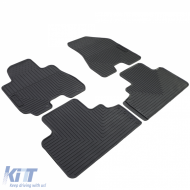 Premium Gummifußmatten Set Schwarz geeignet für Hyundai Tucson JM 04-10-image-6197436