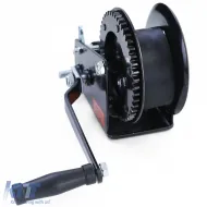 Prémium kézi csörlő hevederrel 1500kg 8 méter fekete autószállító trélerhez-image-6200043