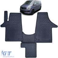 image-50-Premium rubber floor mat set 4-piece for VW T5 T6 Bus Transporter 2003-2019