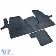 Premium rubber floor mat set, 6-piece, front + rear for VW T6.1 from year 2019-image-6211011