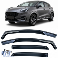 Premium Windabweiser Regenabweiser 4-teilig Schwarz für Ford Puma ab 2019 - ODWWF6027270