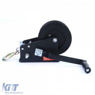 Professionelle Handwinde schwarz mit Drahtseil 1500kg 10 Meter-image-6191956