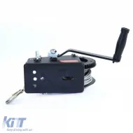 Professionelle Handwinde schwarz mit Drahtseil 1500kg 10 Meter-image-6191961