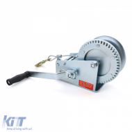 Profi 1500kg Handwinde mit 10 Meter Drahtseil Silber-image-6202115