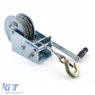 Profi 1500kg Handwinde mit 10 Meter Drahtseil Silber-image-6202116