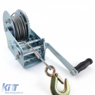 Profi 1500kg Handwinde mit 10 Meter Drahtseil Silber-image-6202118