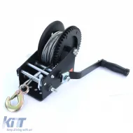 Profi 1500kg kézi csörlő 10 méteres drótkötéllel, fekete-image-6198069