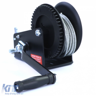 Profi 1500kg kézi csörlő 10 méteres drótkötéllel, fekete-image-6198071