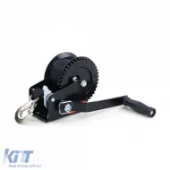image-30-Profi 600kg Handwinde mit 8 Meter Gurt Schwarz, geeignet für PKW Anhänger