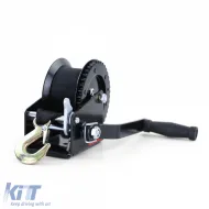 Profi 600kg kézi csörlő 8 méteres hevederrel, fekete, utánfutókhoz-image-6199399