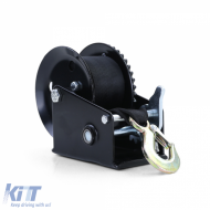 Profi 600kg kézi csörlő 8 méteres hevederrel, fekete, utánfutókhoz-image-6199400