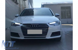 Profulaktíras kalvmmata Káto grília Plaϊnés grílies katállhla gia Audi A4 B9 Sedan Avant (2016-2018) RS4 Schediasmós Mavro Edition-image-6126570