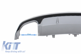 Profulaktíras Valance Air Diffuser me Ákroi Exatmíseon kai Emprós Grília katállhlo gia Audi A7 4G Ananéosh (2015-2017) S7 Schediasmós-image-6054177