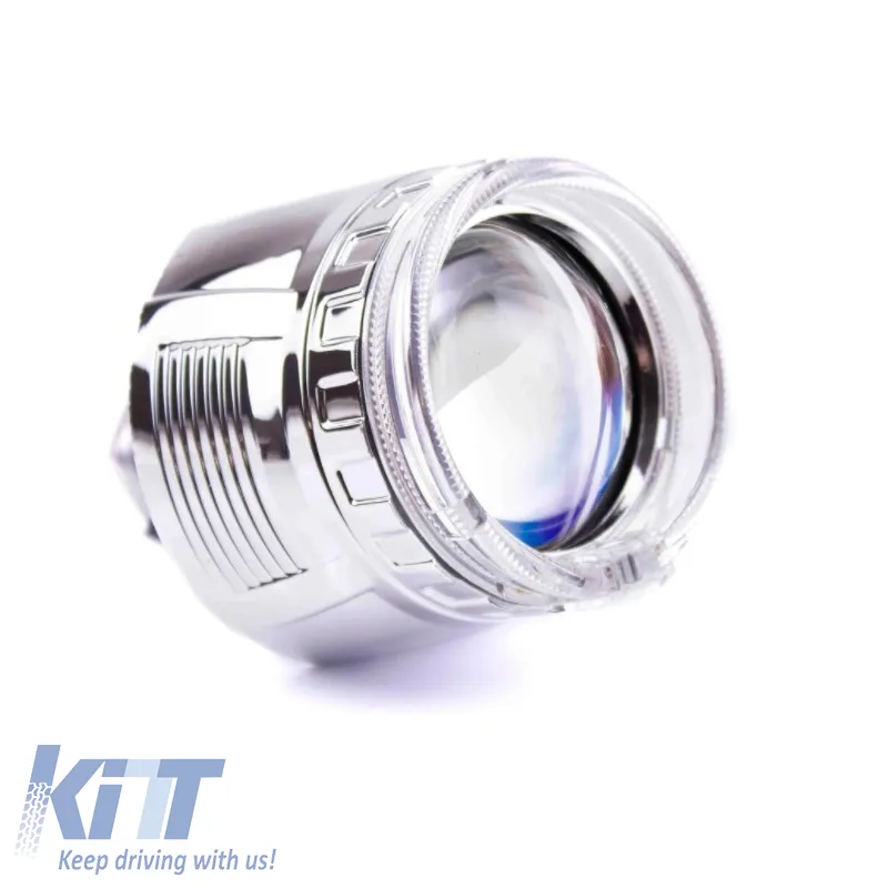 Projector Covers 2.5" Mini AE With Led Angel Eyes Chrome Retrofitlab 2 Pieces