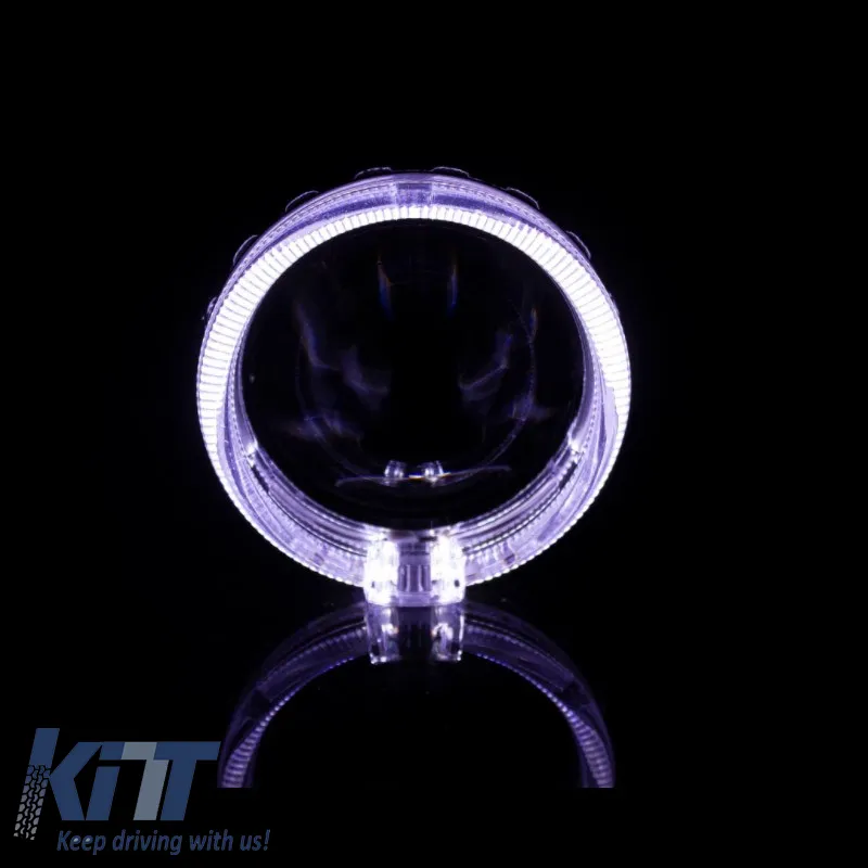 Projector Covers 2.5" Mini AE With Led Angel Eyes Chrome Retrofitlab 2 Pieces