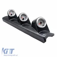 Prosport A-oszlop műszerfal tartó hármas (3 x 52mm) Carbon Look-image-6300880