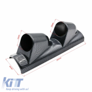 Prosport dupla A-oszlop műszertartó (2 x 52mm) karbon hatású-image-6300841