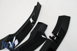 Prosthíkh Spoiler profulaktíra mprostá Lip katállhlo gia Audi A5 F5 Ananéosh S-Line (2020-up) Piáno Mavro-image-6092305