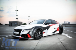 Prosthíkh Spoiler profulaktíra mprostá katállhlo gia Audi A7 RS7 4G (2010-2018) Real Inódhs ánthrakas-image-6041134