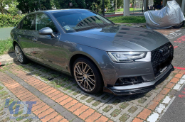 Prosthíkh Spoiler profulaktíra mprostá cheílos katállhlo gia Audi A4 B9 8W Sedan Avant (2016-2018) Piáno Mavro-image-6070890