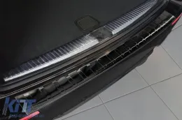 Protecteur de pare-chocs arrière Avisa adapté pour Mercedes E-Class S213 break 2016-2019 avec pare-chocs arrière standard ou A Design, laqué noir-image-6129703