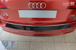 Protecteur de pare-chocs arrière Avisa adapté pour Audi Q5 2006-2017, couleur carbone-image-6129774