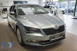 Protecteur de pare-chocs arrière Avisa adapté pour Skoda Superb Liftback 2015-2019, après 2019, chrome-image-6211589