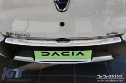 Protecteur de pare-chocs arrière Avisa adapté pour Dacia Spring hatchback après 2021 avec 5 portes, chrome-image-6211644
