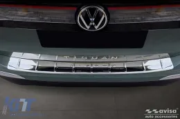 Protecteur de pare-chocs arrière Avisa adapté pour Volkswagen Tiguan après 2024, chrome-image-6211830