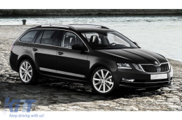 Protecteur de pare-chocs arrière Avisa adapté pour Skoda Octavia Combi 2016-2019, laqué noir-image-6211890