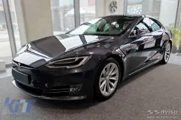 Protecteur de pare-chocs arrière Avisa adapté pour Tesla Model S Liftback 2012-2016, après 2016, laqué noir-image-6211972