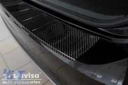 Protecteur de pare-chocs arrière Avisa adapté pour Volkswagen Passat B8 break, R-line, Alltrack 2014-2019, après 2019, carbone-image-6211999