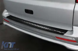 Protecteur de pare-chocs arrière Avisa adapté pour Volkswagen Transporter T5 Multivan, Caravelle 2003-2015 avec deux portes arrière et coffre à ouverture verticale, Transporter T6 2015-2019, après 201-image-6212011