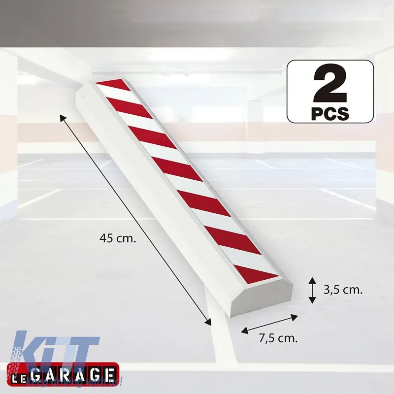 Protection Collision Guards suitable for Parking "Le Garage" 45cm x 7.5cm x 3.5cm Thickness Car+ 2 Pieces