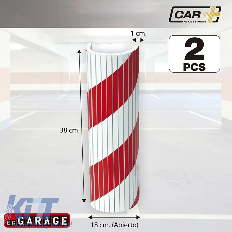 Protection Collision Guards suitable for Parking Angles "Le Garage" 38cm x 18cm x 1cm Thickness Car+ 2 Pieces