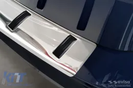 Protector Avisa reforzado adecuado para el parachoques trasero del crossover Skoda Kamiq después de 2019, cromo-image-6212047