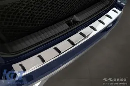 Protector Avisa reforzado adecuado para el parachoques trasero del crossover Skoda Kamiq después de 2019, cromo-image-6212048