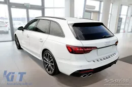 Protector Avisa reforzado adecuado para parachoques trasero para Audi A4 B9 Avant, A4 S-line 2015-2019, después de 2019, cromo-image-6129817