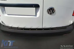 Protector Avisa reforzado adecuado para parachoques trasero de Volkswagen Caddy 2003-2020, Caddy Maxi 2003-2015, después de 2015, negro-image-6212054