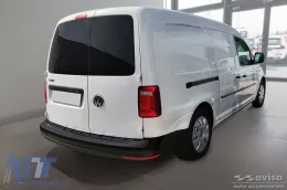 Protector Avisa reforzado adecuado para parachoques trasero de Volkswagen Caddy 2003-2020, Caddy Maxi 2003-2015, después de 2015, negro-image-6212057