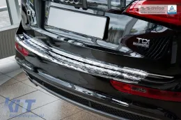 Protector de parachoques trasero Avisa adecuado para Audi Q5 2008-2016, SQ5 después de 2013, cromo-image-6129655
