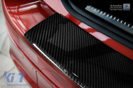 Protector de parachoques trasero Avisa adecuado para Audi Q5 2006-2017, color carbono-image-6129775