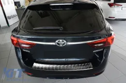 Protector de parachoques trasero Avisa adecuado para Toyota Avensis familiar 2015-2018, cromo-image-6211605