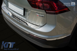 Protector de parachoques trasero Avisa adecuado para Volkswagen Tiguan, R-line, Allspace 2015-2020, después de 2020, eHybrid después de 2020, cromo-image-6211652