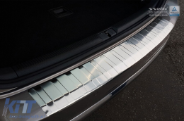 Protector de parachoques trasero Avisa adecuado para Volkswagen Passat B7 familiar 2011-2014, cromo-image-6211722