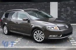 Protector de parachoques trasero Avisa adecuado para Volkswagen Passat B7 2011-2014, lacado en negro-image-6211849